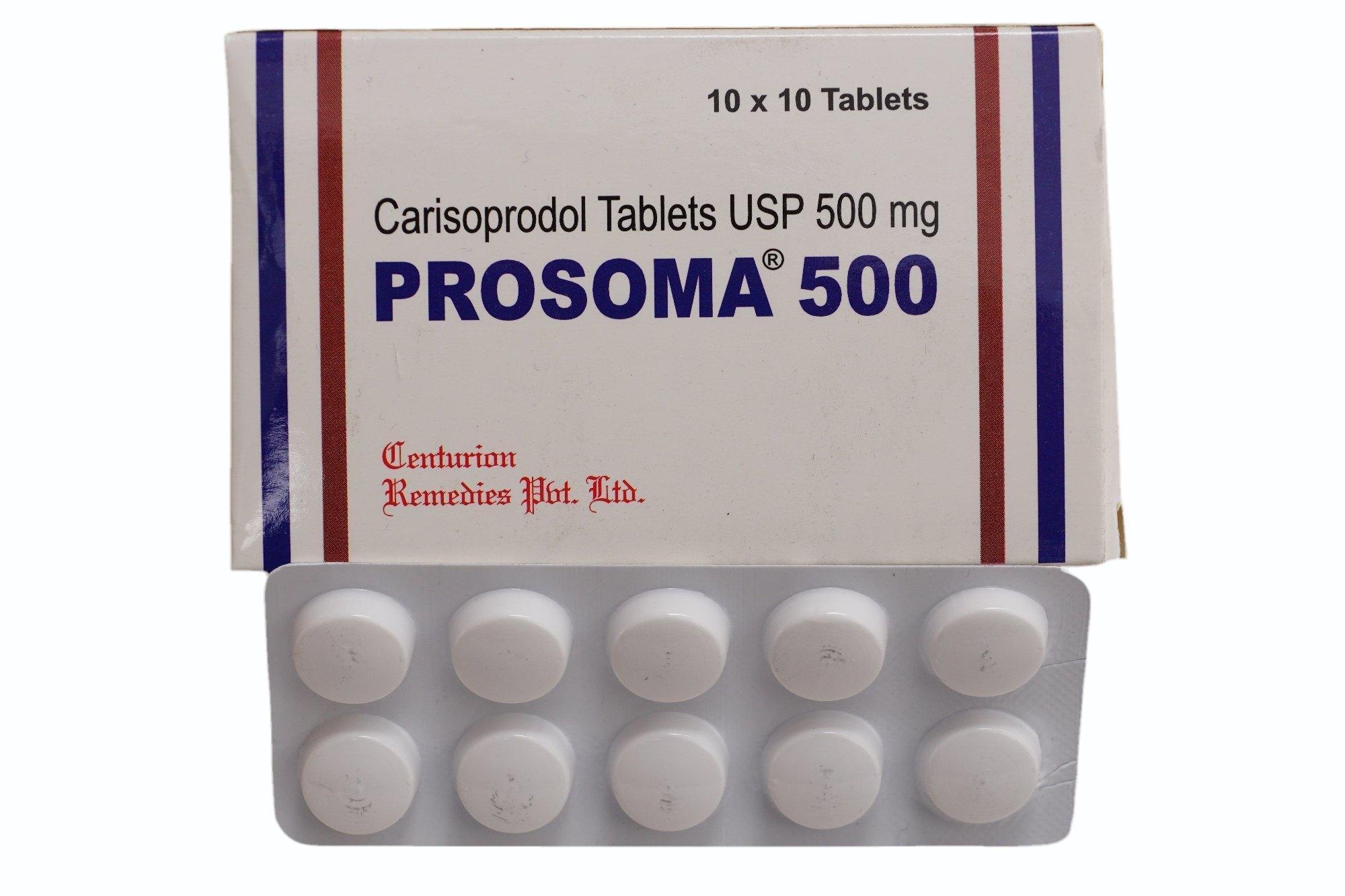 How does Prosoma 500mg compare to other muscle relaxants?