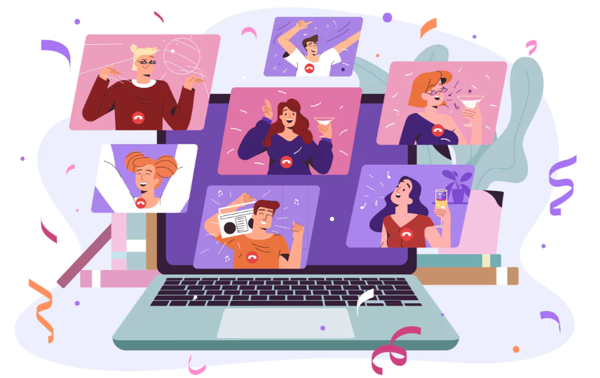 team's virtual party event