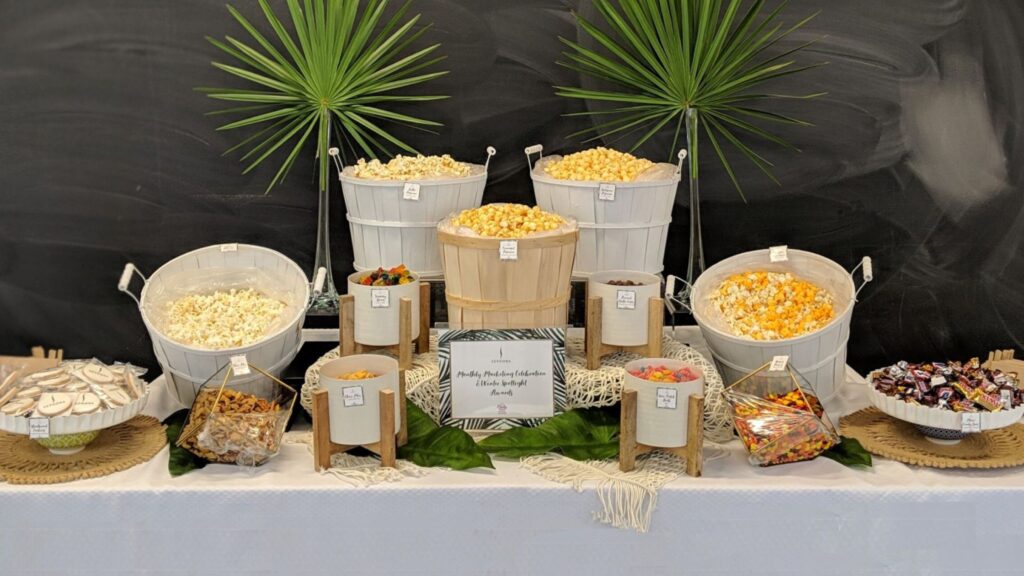 Corporate Events Popcorn Buffet Setup