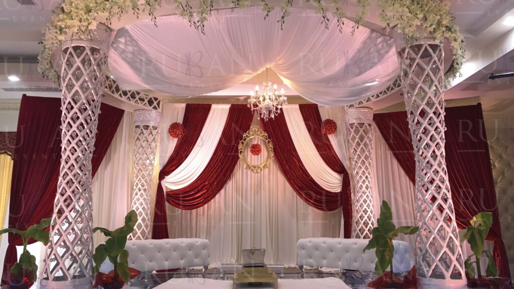 Modern Crystal Mandap Decor NYC