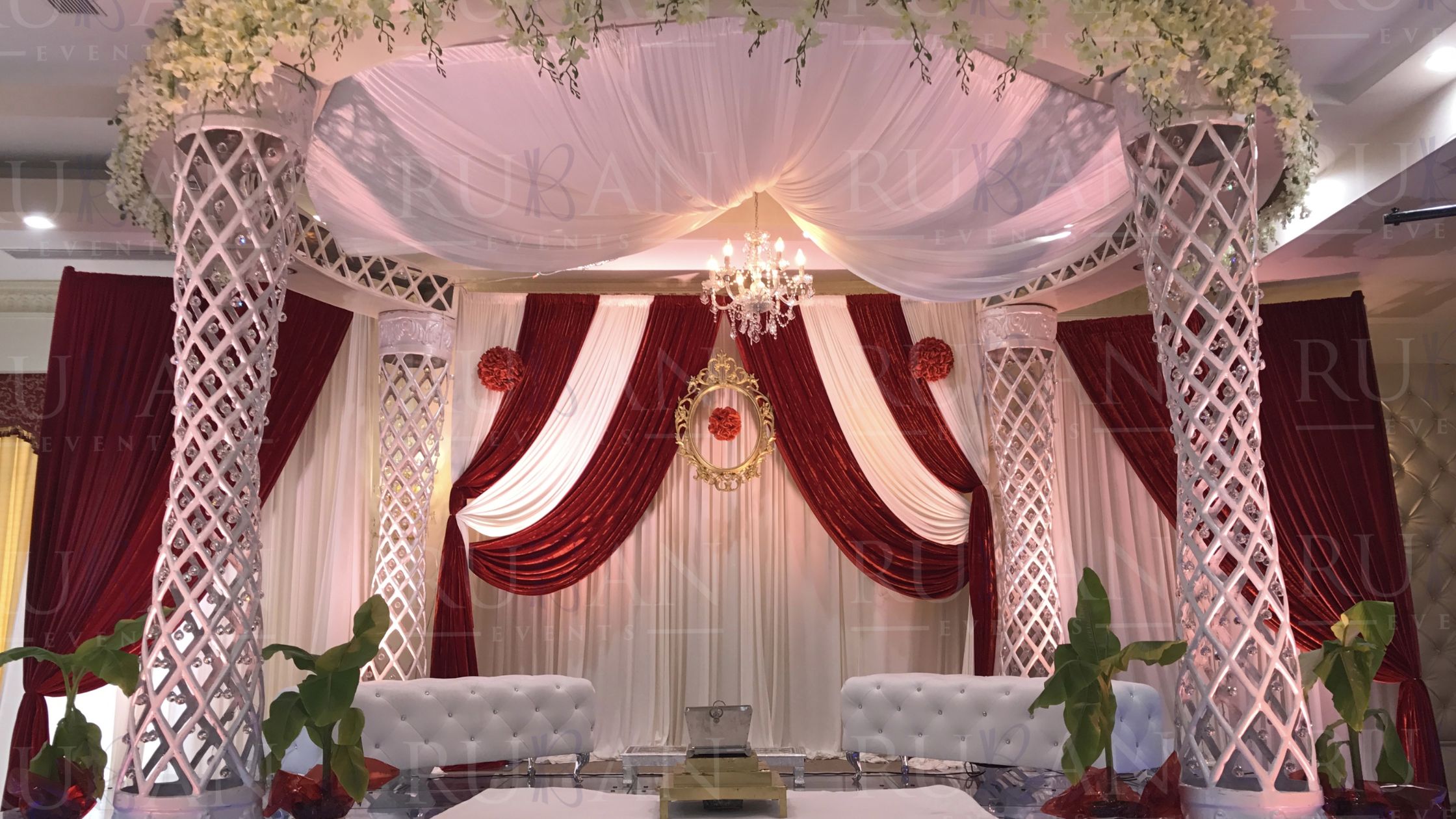 Modern Crystal Mandap Decor NYC