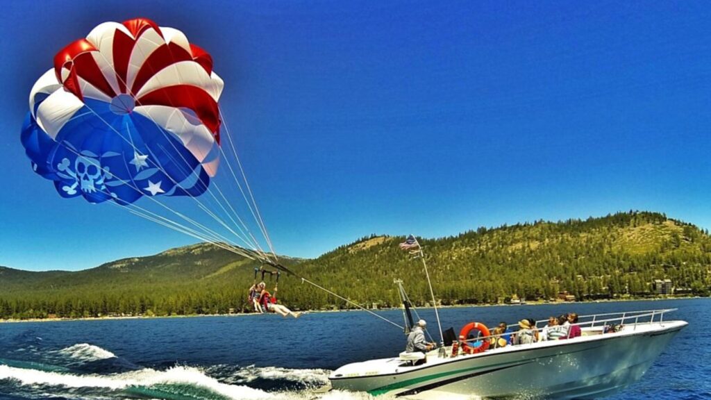 Parasailing in Lake Tahoe California