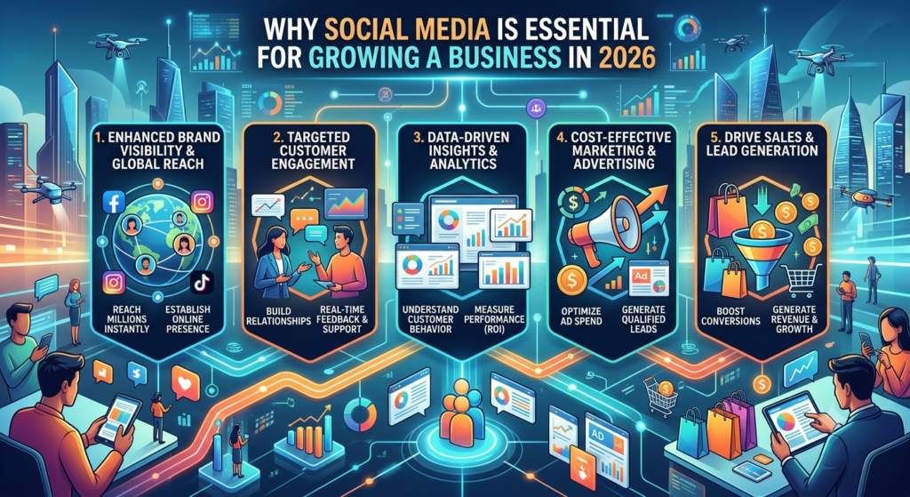 Why Social Media Is Essential for Growing a Business in 2026