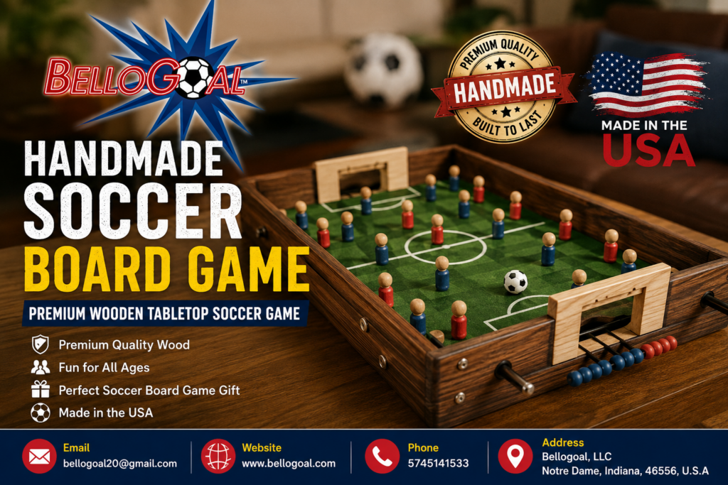 handmade soccer board game
