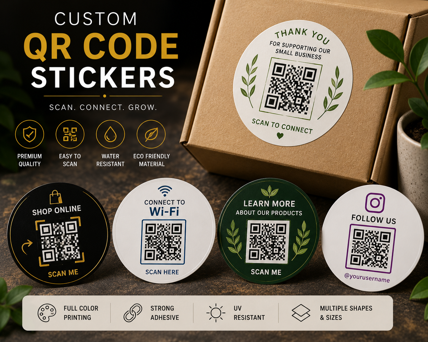 Custom QR Code Stickers