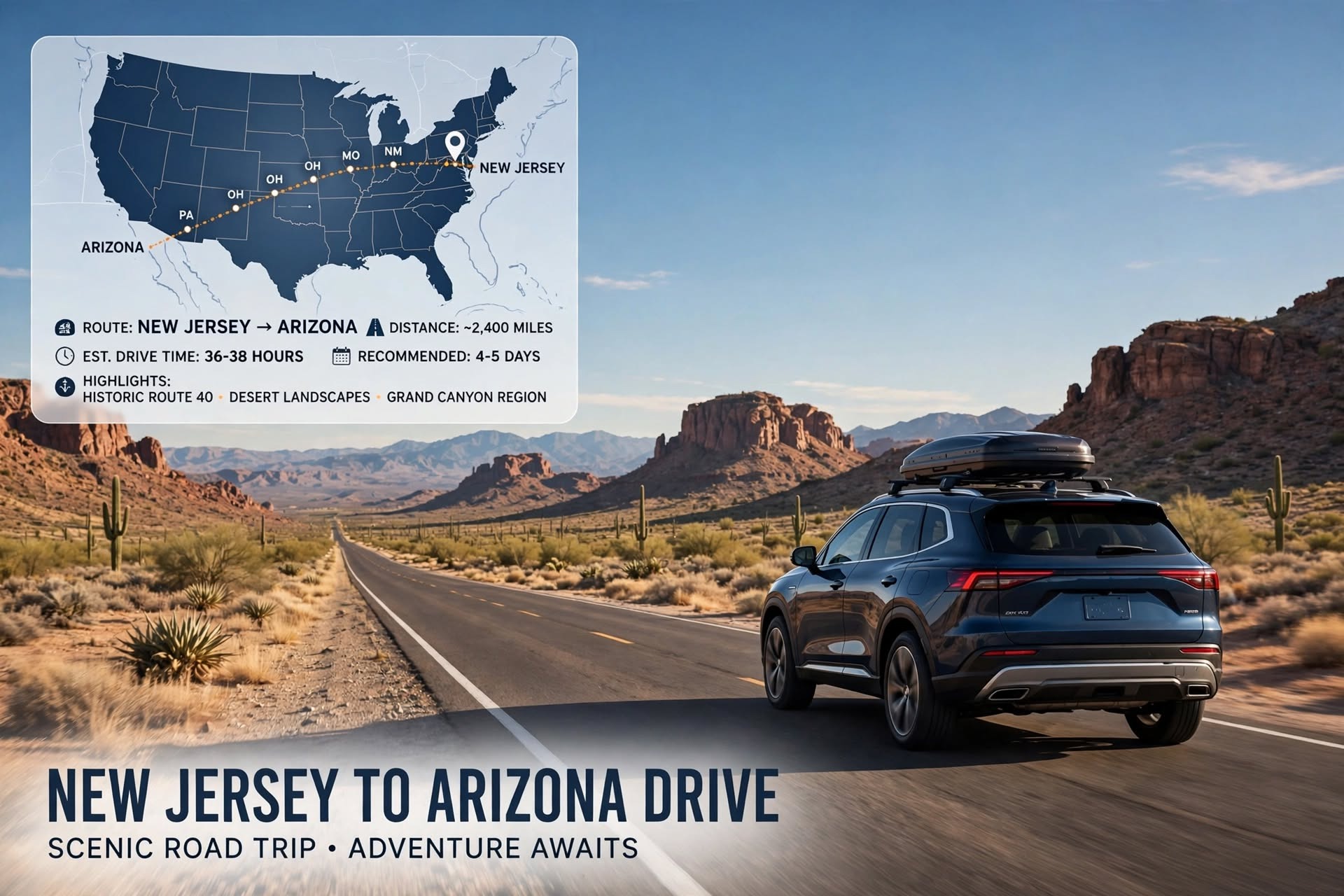 Considering a New Jersey to Arizona Drive? Calculate Your Real Travel Costs
