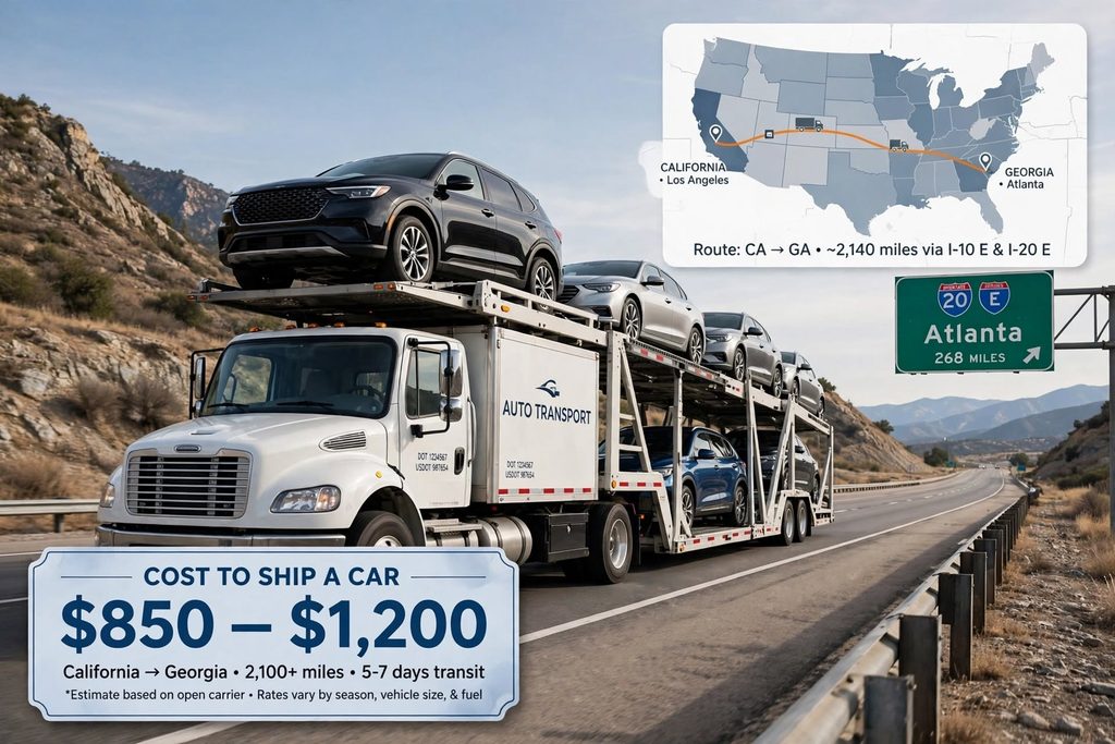 Before Your Cross-Country Move, Discover What Affects the Cost to Ship a Car from California to Georgia